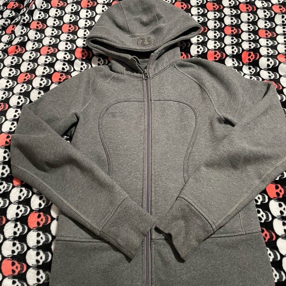 Gray Women's Zip-Up Hoodie - Picture 2 of 7